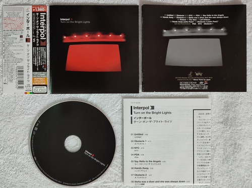 Interpol Turn On The Bright Lights Japan Edition (Usado)