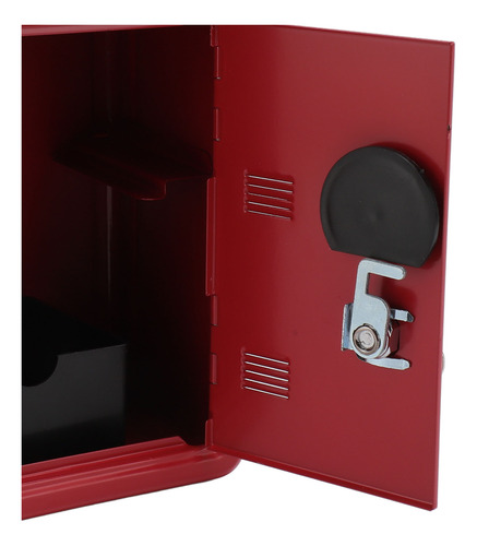 Money Bank Mini Safe Red Dictionary Shape Metal Piggy Lock