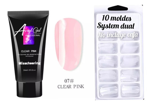 Polygel Acrigel Mas Moldes Dual System Uñas Semipermanente