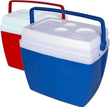 Caixa Térmica Cooler 34 Litros Com Alça E Porta Copos - Mor