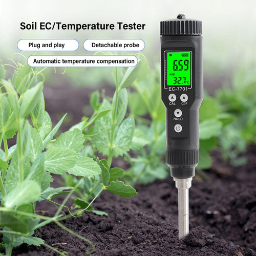 Medidor De Temperatura De Solo Inteligente Ec-7701 0,0-10,0
