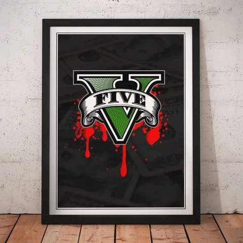 Cuadro Gamer - Grand Theft Auto - Gta V - Logo