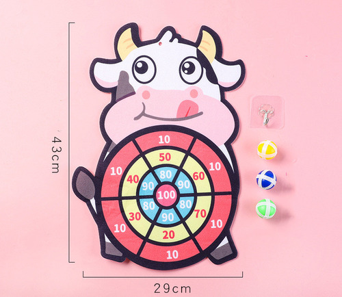 Bola De Dardos Con Dibujos Animados De Vacas Para Niños, Tir