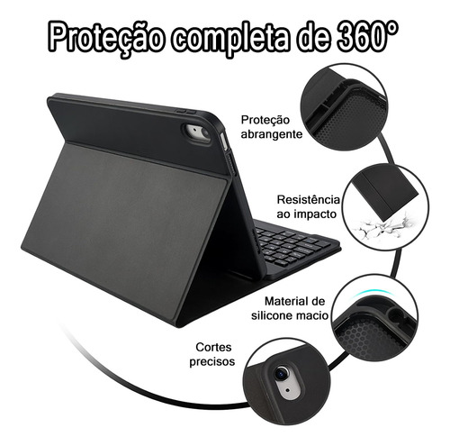 Teclado Abnt2 Para Tab S6 Lite P610/p613/p615, Capa + Mouse