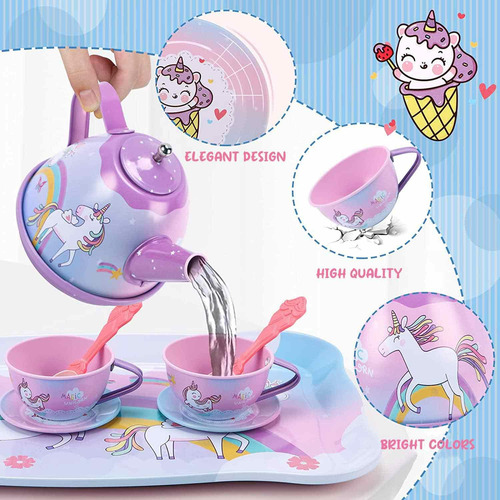 Juego De 19 Piezas De Juguetes De Unicornio Para Niñas.
