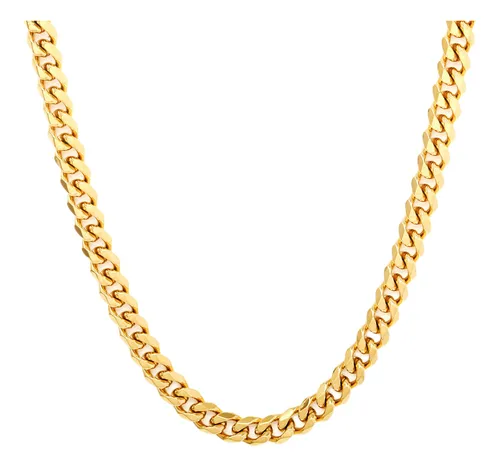 comprar Collar Cubano Estilo Cadena Unisex De Acero Inoxidable Oro