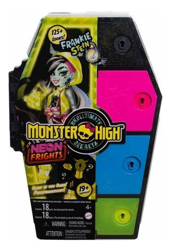 Monster High Muñeca Frankie Skulltimate Secrets Neón