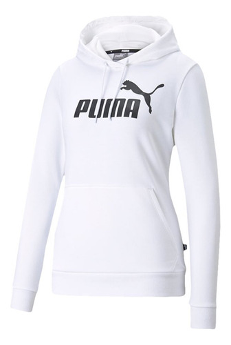 Buzo Puma Ess Logo Hoodie Tr W  Mujer-blanco