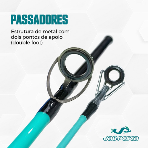 Kit Pesca Vara 1,80m 25lbs E Molinete 3000 6kg E Linha Mono