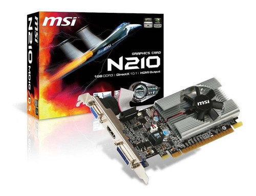 Msi N210-md1g/d3, Geforce 210, 1 Gb, Gddr3, 64 Bit