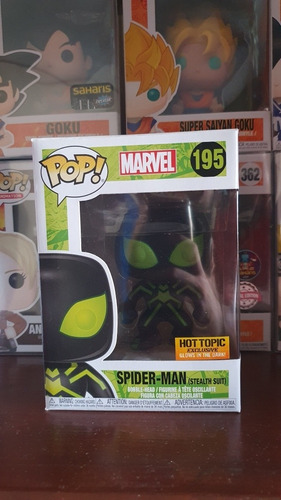 Spider Man Stealth Suit Funko Pop Hot Topic Gitd