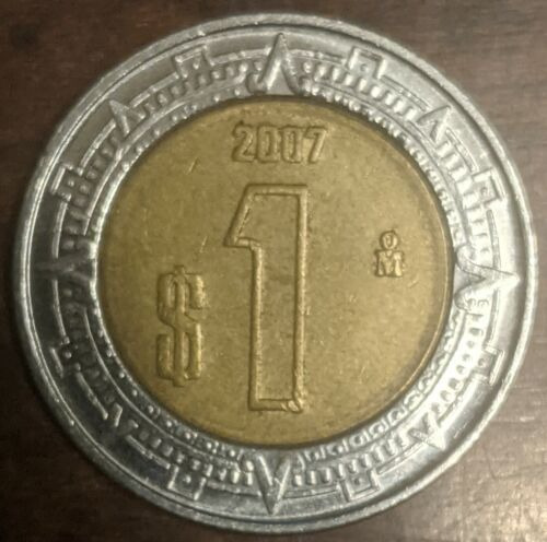 Moneda México 1 Peso 2007