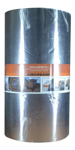 Membrana Autoadhesiva 30 Cm Con Aluminio Puro  10 Mts 