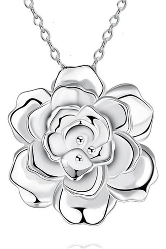 Collar Plata 925 Colgante De Flor Mujer Regalo Madre Dije