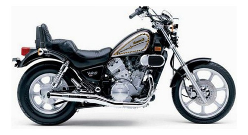 Kit Adesivos Moto Kawasaki Vulcan 750 Preta Ca-15918 Cor Não aplica