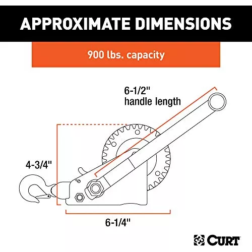 CURT Cabrestante manual para 900 lb