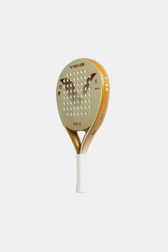 Paleta Padel Reves Prix Fibra De Vidrio Redonda + Color Beige