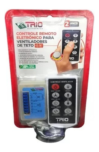 Controle Remoto Eletronico Para Ventilador De Teto