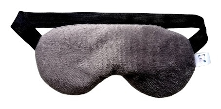 Imagem 4 de 9 de Máscara De Dormir Tapa Olho De Veludo Frente E Verso Cinza