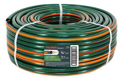 Manguera De Riego De 5/8 Reforzada 100 Metros Truper 19858