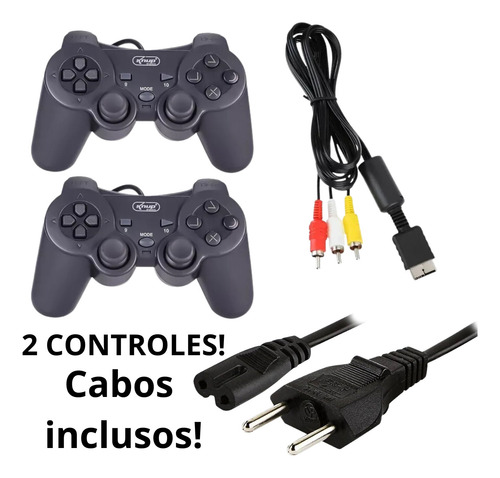 Playstation 2 Ps2 Revisado Garantia 2 Controles + Memory Card Vai Na Caixa (Recondicionado)