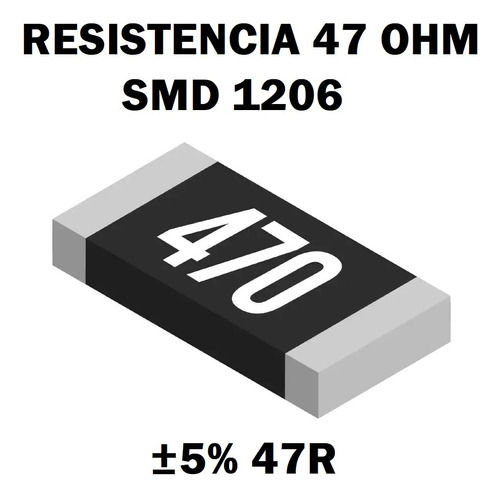 Resistencia 1206 Smd 47 Ohm