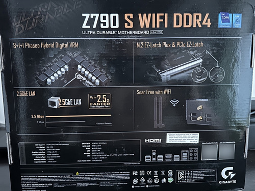 Gigabyte Z790 S Wifi Ddr4 Lga1700 Atx Color Gris Oscuro