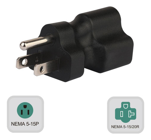 .. Conversor De Plugue Nema 15a Para 20a 5-15p Para