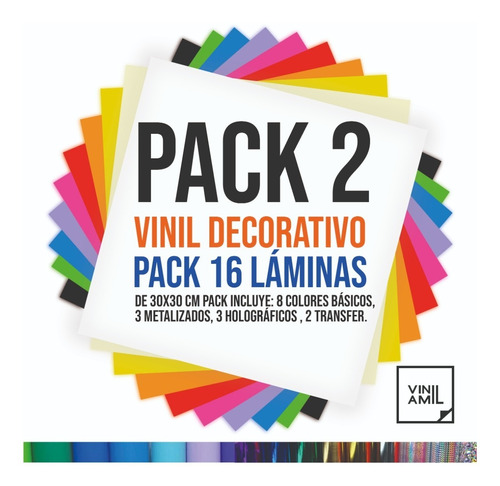 Pack De Vinilos Adhesivos Decorativo Para Plotter De Corte 