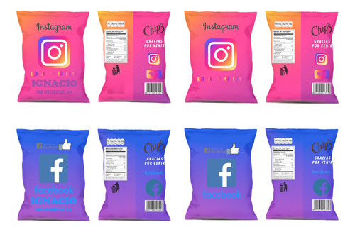 Chip Bag Kit Imprimible Bolsitas Golosineras Pochoclos