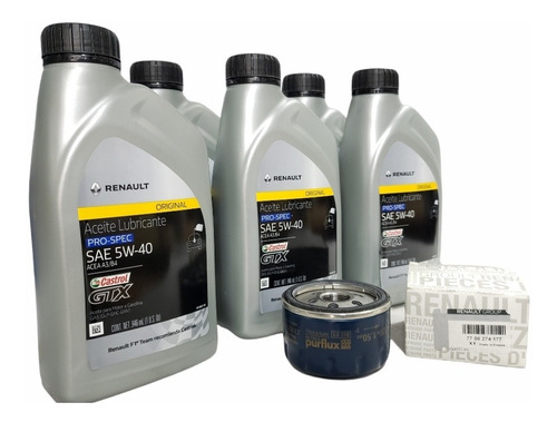 Kit Cambio Aceite Original Renault 5w40 5l Con Filtro Origin