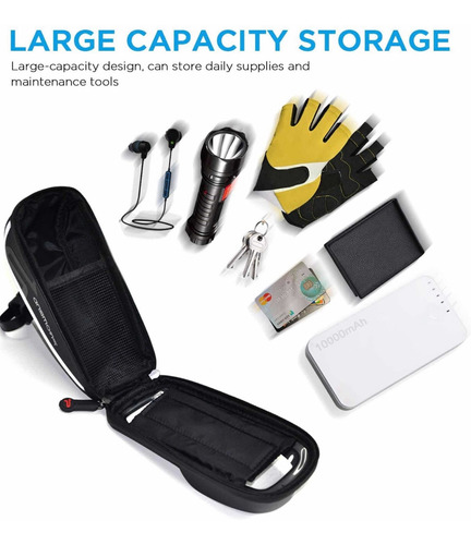 Imagen 4 de 5 de Bolso Para Bicicleta Porta Celular Impermeable