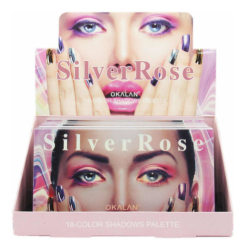 Paleta De Sombras Okalan Silverrose Por Mayor Display 6 Und