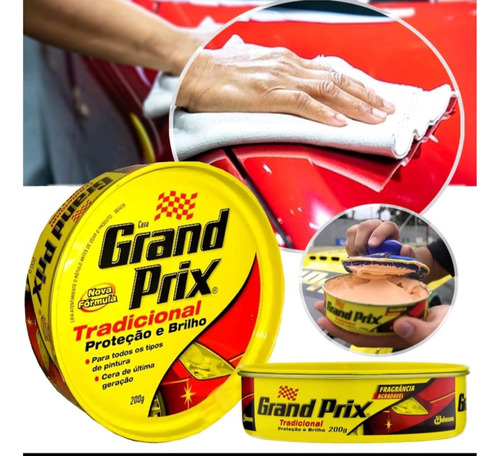 Kit de pulido automotriz Gran Prix con cera y arpillera blanca