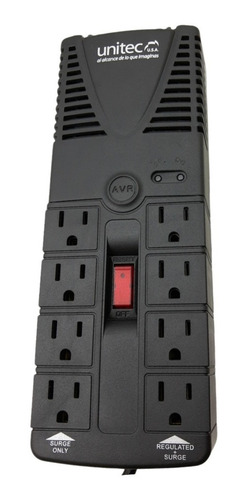 Imagen 1 de 3 de Regulador Automático De Voltaje 1200va · 8 Tomas Protegidas