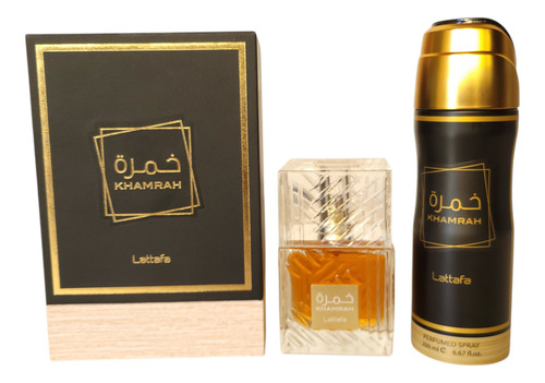 Set Khamrah Edp 100ml + Spray Corporal 200ml - Lattafa U.a.e