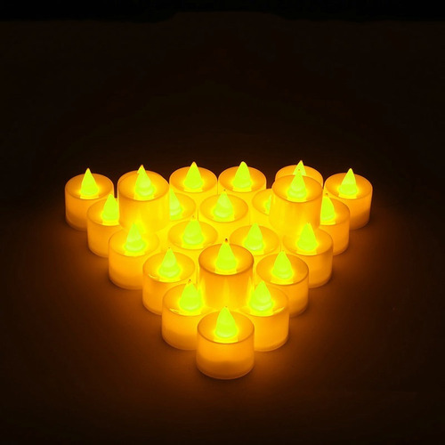 Imagen 3 de 10 de Pack 24 Velas A Pila De Led Con Efecto Llama