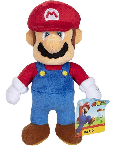 Nintendo Super Mario Peluche De 22 Cms Personaje Mario Bros Color Rojo