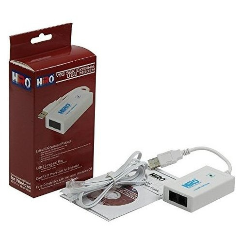 Módem Externo De Datos Usb Hiro V92 56k Con Acceso Telefónic