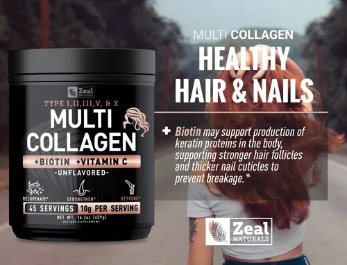 Multi Colageno Proteina En Polvo Con Vitamina C Zeal Natura