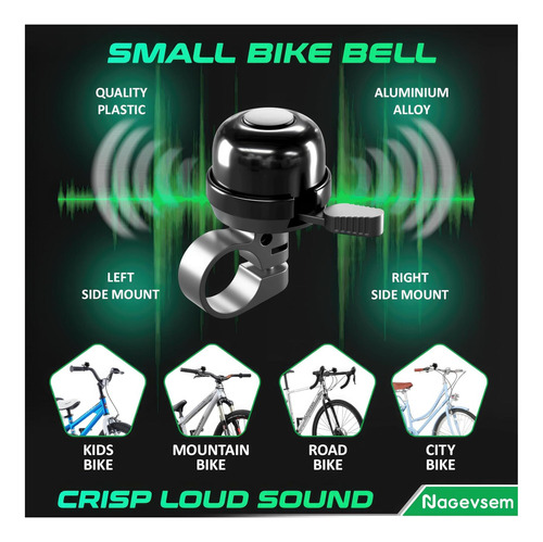 Luces De Bicicleta De Nagevsem Juego De 3 Pcs Bell Led Super