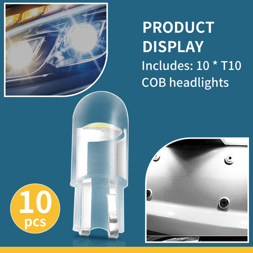 Lámpara De Techo De Lectura Led T10 W5 W Cob Para Coche, 10