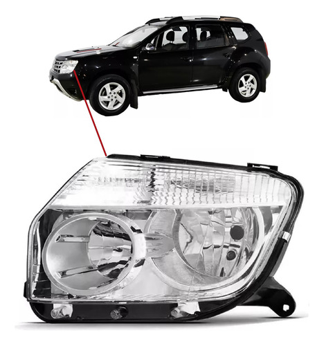 Óptica Renault Duster 2011 2012 2013 2014 Izquierda Cromada