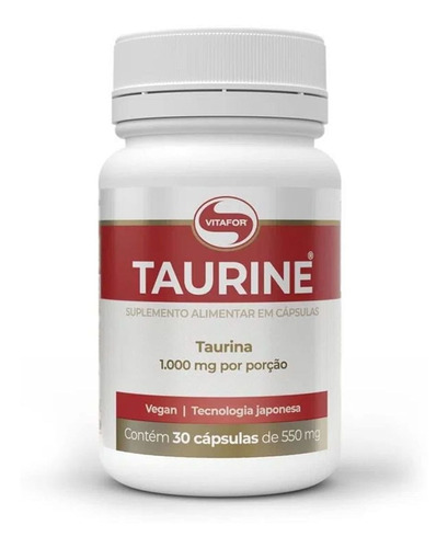 Taurine - 30 Cápsulas - Vitafor