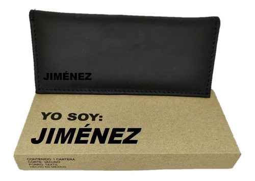 Cartera 100% Piel Dama Apellido Jiménez En Caja