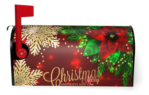 Fundas Magnéticas Para Buzón De Navidad, Diseño Copos Nieve,