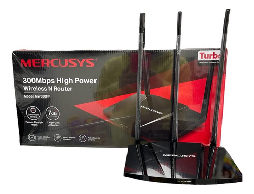 Router Mercusys Rompe Muro 3 Antenas Mw330hp 7dbi 300 Mbps