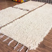 Comprar Kit De Tapetes E Passadeira Boho Algodão Rústico 3 Peças