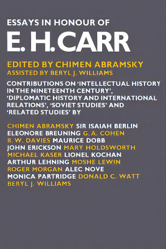 Essays In Honour Of E. H. Carr, De Abramsky, Chimen. Editorial Springer Nature, Tapa Blanda En Inglés