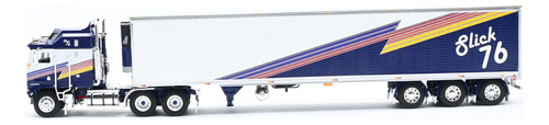 Tráiler Escala 1/64 Kw K100 Remolque Carrier Slick 60-1321 Color Azul Marino